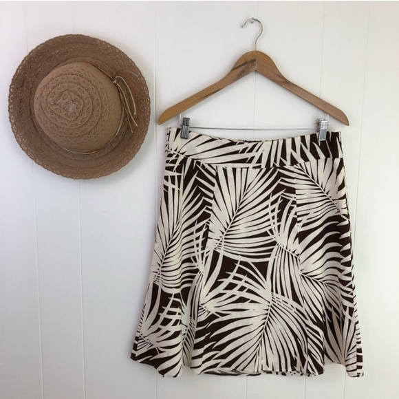 Gap Linen & Cotton Blend Palm Leaf Skirt - Picture 1 of 4